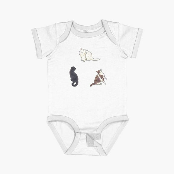 Luvly Street Cats Pack Short Sleeve Baby One-Piece, New Born, Baby Shower Gift, New Parents Gift