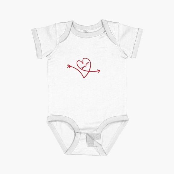 Luvly Sweet Heart Mom Short Sleeve Baby One-Piece, New Born, Baby Shower Gift, New Parents Gift