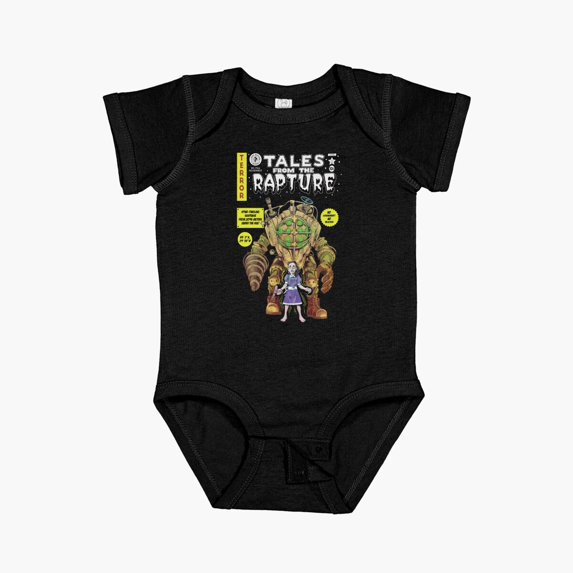Luvly Tales From The Rapture Vintage Comic Parody Short Sleeve Baby One-Piece, New Born, Baby Shower Gift, New Parents Gift