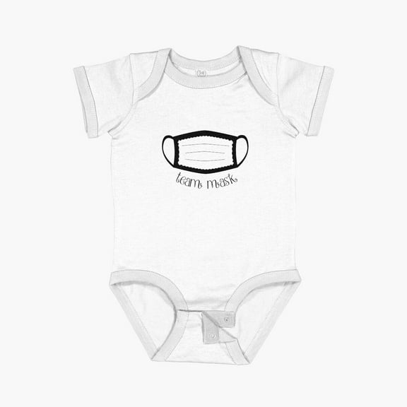 Luvly Team Mask Short Sleeve Baby One-Piece, New Born, Baby Shower Gift, New Parents Gift