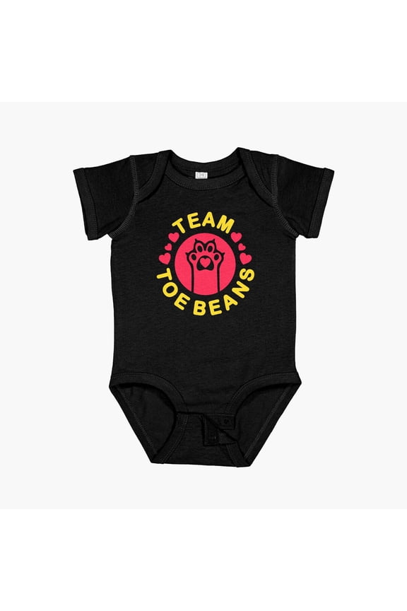 Team Toe Beans Short Sleeve Baby One-Piece, New Born, Baby Shower Gift, New Parents Gift