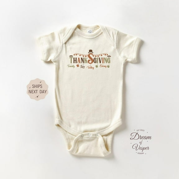 Luvly Thanksgiving Baby - Newbor Baby Thanksgiving Bodysuit - Fall Baby - Little Turkey Baby - Cute Fall , New Born, Baby Shower Gift, New Parents Gift
