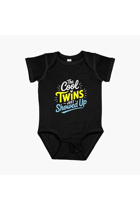The Cool Twin Just Showed Up Twin Boy And Girl Matching Short Sleeve Baby One-Piece, New Born, Baby Shower Gift, New Parents Gift