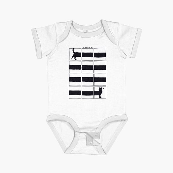 Luvly The Longcat Is Long Short Sleeve Baby One-Piece, New Born, Baby Shower Gift, New Parents Gift