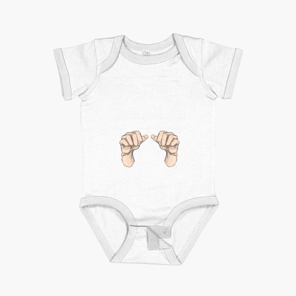 Luvly This Is What Awesome Looks Like- With Hands Pointing At Self- Dark Short Sleeve Baby One-Piece, New Born, Baby Shower Gift, New Parents Gift