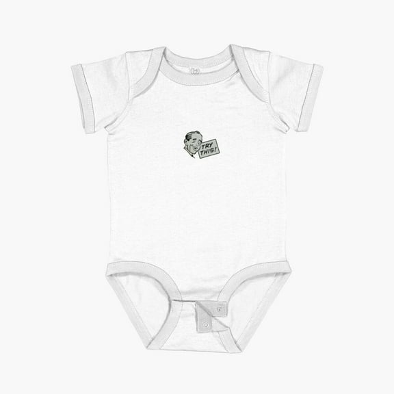 Luvly Try This! Short Sleeve Baby One-Piece, New Born, Baby Shower Gift, New Parents Gift
