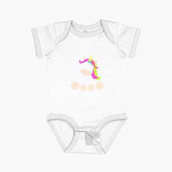 Luvly Unicorn Cute Cute Horse Shirt Design Short Sleeve Baby One-Piece, New Born, Baby Shower Gift, New Parents Gift