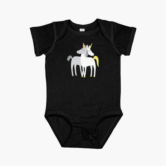 Luvly Unicorn Embrace Short Sleeve Baby One-Piece, New Born, Baby Shower Gift, New Parents Gift