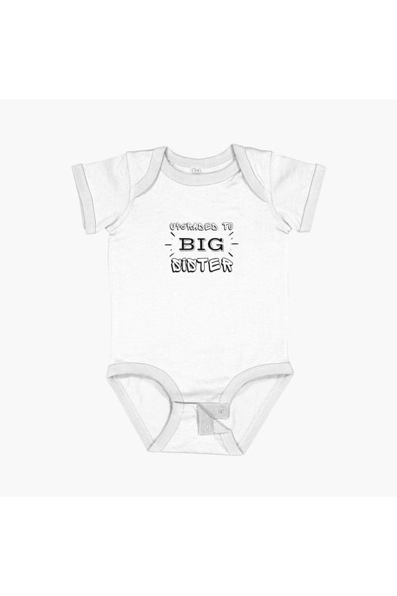 Upgraded To Big Sister Pregnancy Announcement Reveal Short Sleeve Baby One-Piece, New Born, Baby Shower Gift, New Parents Gift