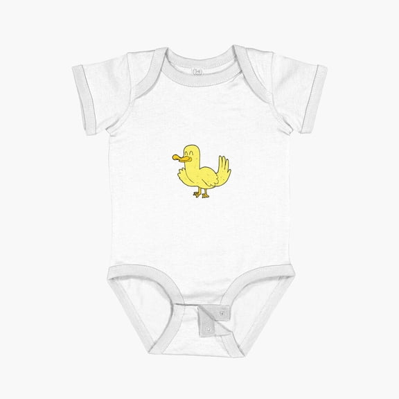 Luvly Very Friendly Little Duck Short Sleeve Baby One-Piece, New Born, Baby Shower Gift, New Parents Gift
