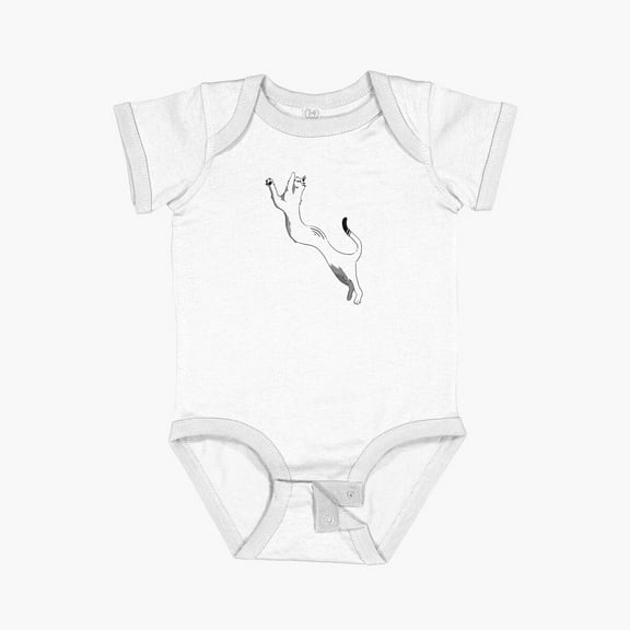 Luvly Weirdcore Cat Short Sleeve Baby One-Piece, New Born, Baby Shower Gift, New Parents Gift