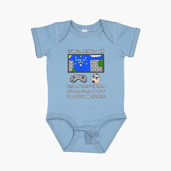 Luvly When I Grow Up Gamer Baby - Gaming Geek Parent Short Sleeve Baby One-Piece, New Born, Baby Shower Gift, New Parents Gift