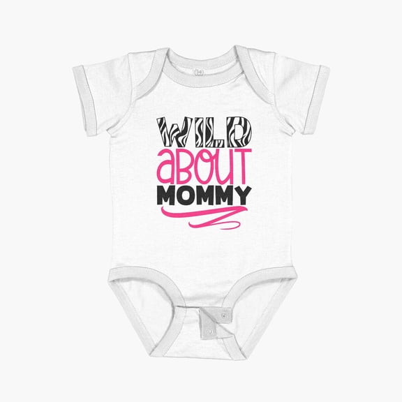 Luvly Wild About Mommy Short Sleeve Baby One-Piece, New Born, Baby Shower Gift, New Parents Gift