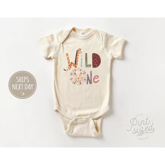 Luvly Wild One Baby - 1St Birthday Bodysuit - Boho Birthday Natural , New Born, Baby Shower Gift, New Parents Gift