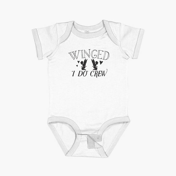 Luvly Winged I Do Crew (Fairy Bridal Party) Short Sleeve Baby One-Piece, New Born, Baby Shower Gift, New Parents Gift