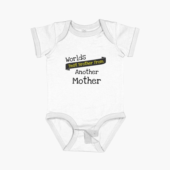 Luvly Wolds Best Ever Brother From Another Mother - Brother From Another Mother - Funny Brother Shirt - Brother Birthday Short Sleeve Baby One-Piece, New Born, Baby Shower Gift, New Parents Gift
