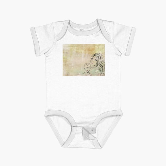 Luvly Women Art - Design Short Sleeve Baby One-Piece, New Born, Baby Shower Gift, New Parents Gift