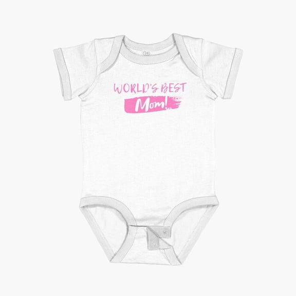 Luvly World'S Best Mom ! Short Sleeve Baby One-Piece, New Born, Baby Shower Gift, New Parents Gift