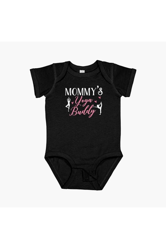 Yoga Mom Daughter Matching Gifts Short Sleeve Baby One-Piece, New Born, Baby Shower Gift, New Parents Gift