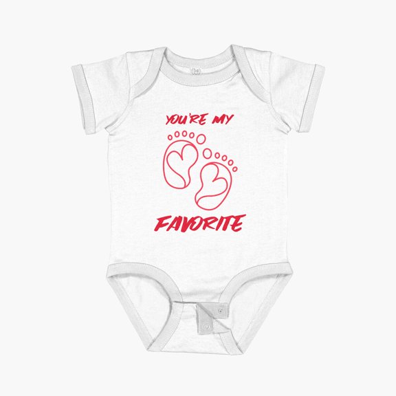 Luvly You'Re My Favorite Short Sleeve Baby One-Piece, New Born, Baby Shower Gift, New Parents Gift