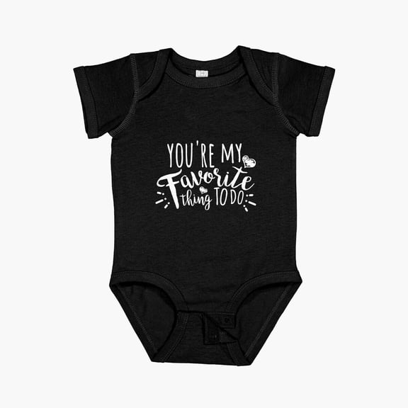 Luvly You'Re My Favourite Thing To Do Short Sleeve Baby One-Piece, New Born, Baby Shower Gift, New Parents Gift