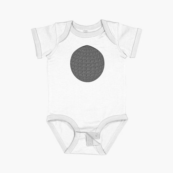 LuvlyAbstract Circle Modern Design Short Sleeve Baby One-Piece, New Born, Baby Shower Gift, New Parents Gift