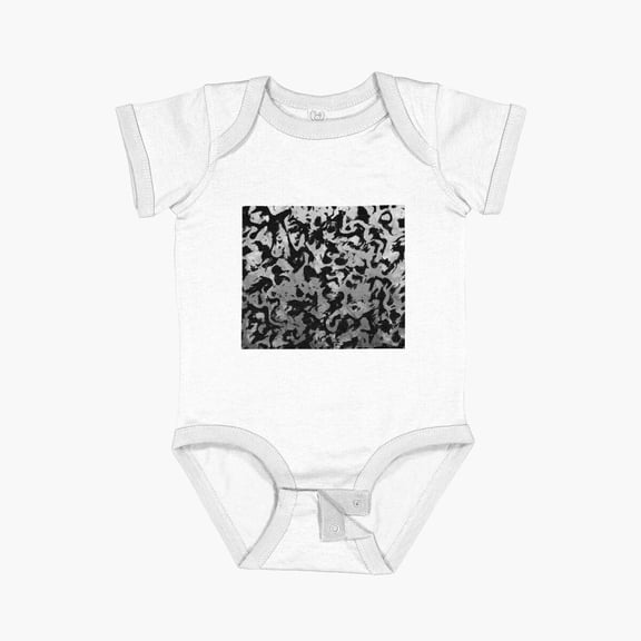 LuvlyAbstract Magic - Silver Black Short Sleeve Baby One-Piece, New Born, Baby Shower Gift, New Parents Gift