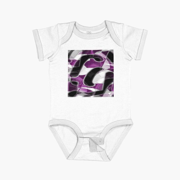 LuvlyBlack On Purple Short Sleeve Baby One-Piece, New Born, Baby Shower Gift, New Parents Gift