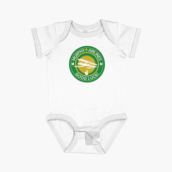 LuvlyMurphy Airlines Short Sleeve Baby One-Piece, New Born, Baby Shower Gift, New Parents Gift