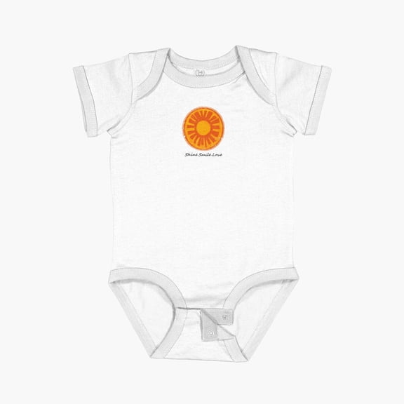 LuvlyBoho Sun Boho Soul Minimalist Sun Short Sleeve Baby One-Piece, New Born, Baby Shower Gift, New Parents Gift