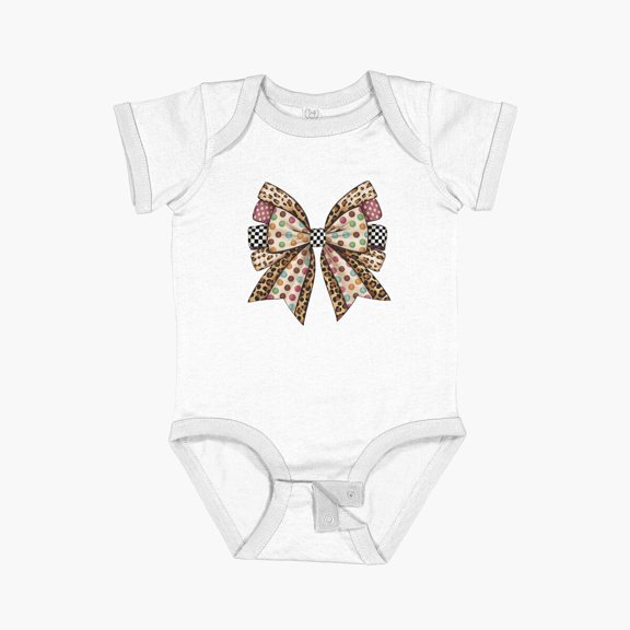 LuvlyCoquette Bow Clipart Short Sleeve Baby One-Piece, New Born, Baby Shower Gift, New Parents Gift