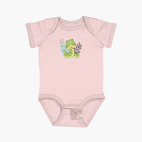 LuvlyCute Boho Snake Short Sleeve Baby One-Piece, New Born, Baby Shower Gift, New Parents Gift