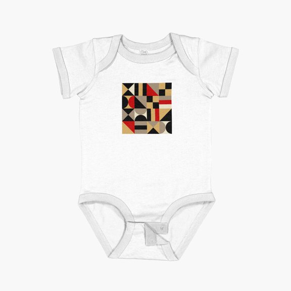 LuvlyTangent Pattern Art Short Sleeve Baby One-Piece, New Born, Baby Shower Gift, New Parents Gift