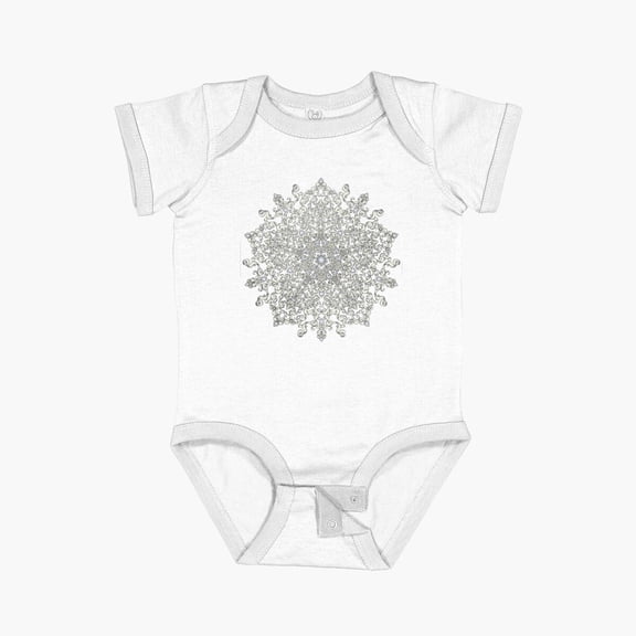 LuvlyFiligree Mandala Short Sleeve Baby One-Piece, New Born, Baby Shower Gift, New Parents Gift