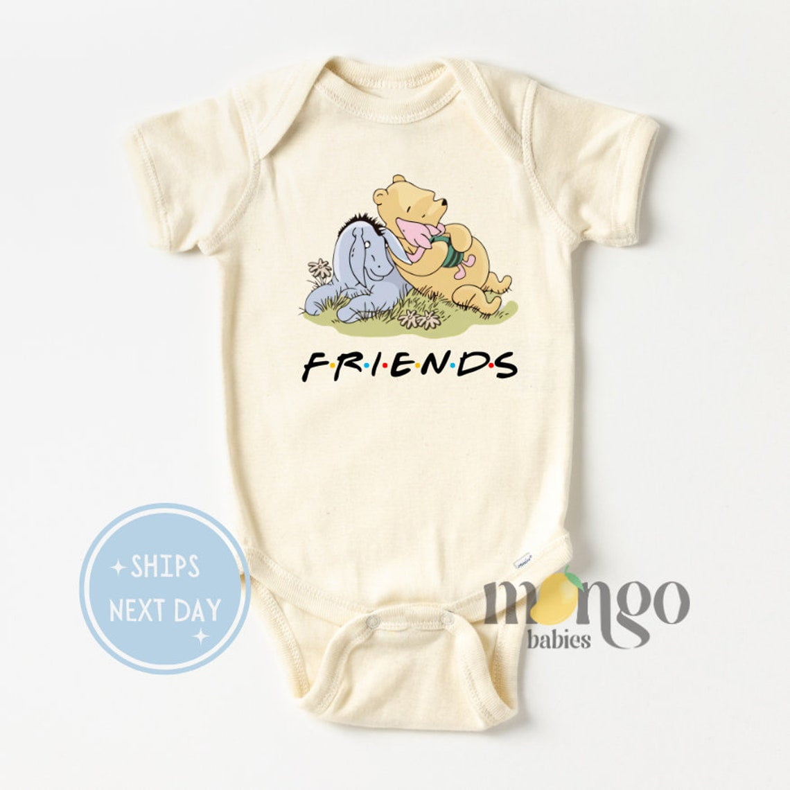 LuvlyFriends Baby Onesies® Brand Pooh Bear Baby Announcement Baby