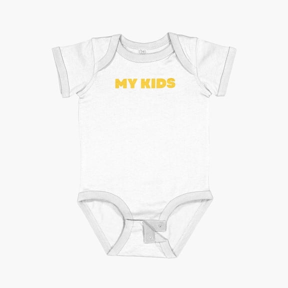 LuvlyFunny My Kids Have Paws Cat Mom Short Sleeve Baby One-Piece, New Born, Baby Shower Gift, New Parents Gift