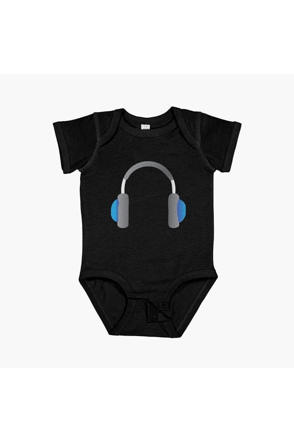 Cool Headphones Essential Short Sleeve Baby One-Piece, New Born, Baby Shower Gift, New Parents Gift