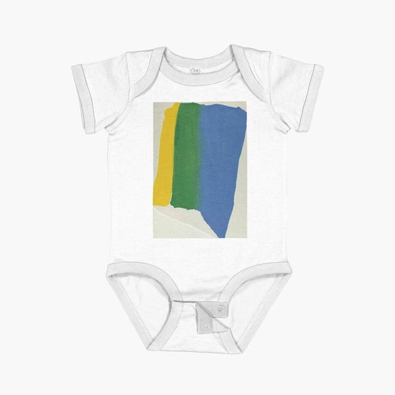 LuvlyHelen Frankenthaler - Summer Insignia - 1969 Short Sleeve Baby One-Piece, New Born, Baby Shower Gift, New Parents Gift