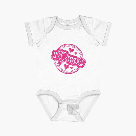 LuvlyI Love You Short Sleeve Baby One-Piece, New Born, Baby Shower Gift, New Parents Gift