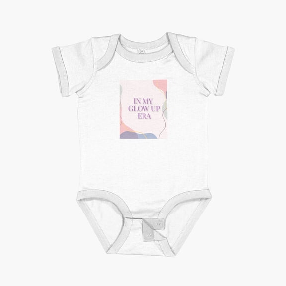 LuvlyIn My Glow Up Era Short Sleeve Baby One-Piece, New Born, Baby Shower Gift, New Parents Gift