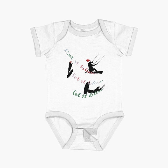 LuvlyKitesurf Christmas Holiday Vacation Vector Short Sleeve Baby One-Piece, New Born, Baby Shower Gift, New Parents Gift
