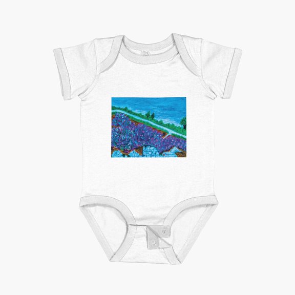 LuvlyLavendelfeld Painting Short Sleeve Baby One-Piece, New Born, Baby Shower Gift, New Parents Gift