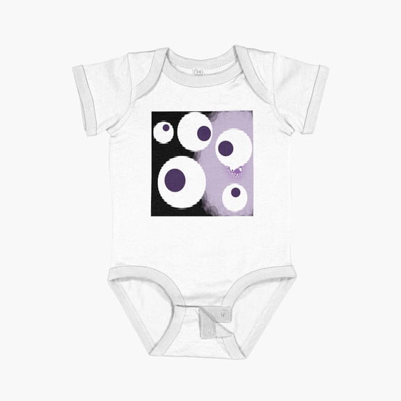 LuvlyMid-Century Modern Black And White Contemporary Geometric Pattern Short Sleeve Baby One-Piece, New Born, Baby Shower Gift, New Parents Gift