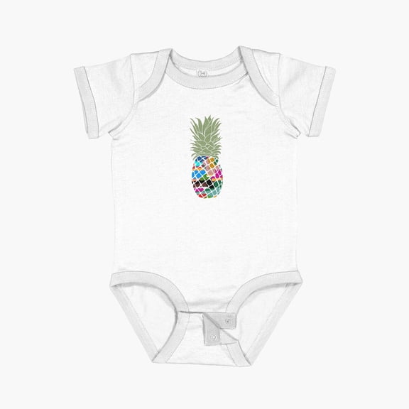 LuvlyPineapple Short Sleeve Baby One-Piece, New Born, Baby Shower Gift, New Parents Gift