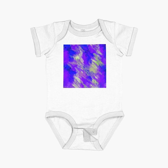 LuvlyMid Century Modern Pattern Short Sleeve Baby One-Piece, New Born, Baby Shower Gift, New Parents Gift