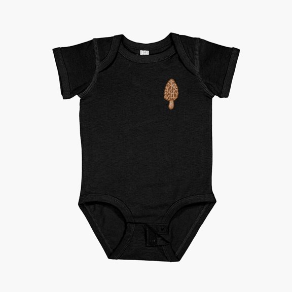 LuvlyMorel Mushroom Short Sleeve Baby One-Piece, New Born, Baby Shower Gift, New Parents Gift