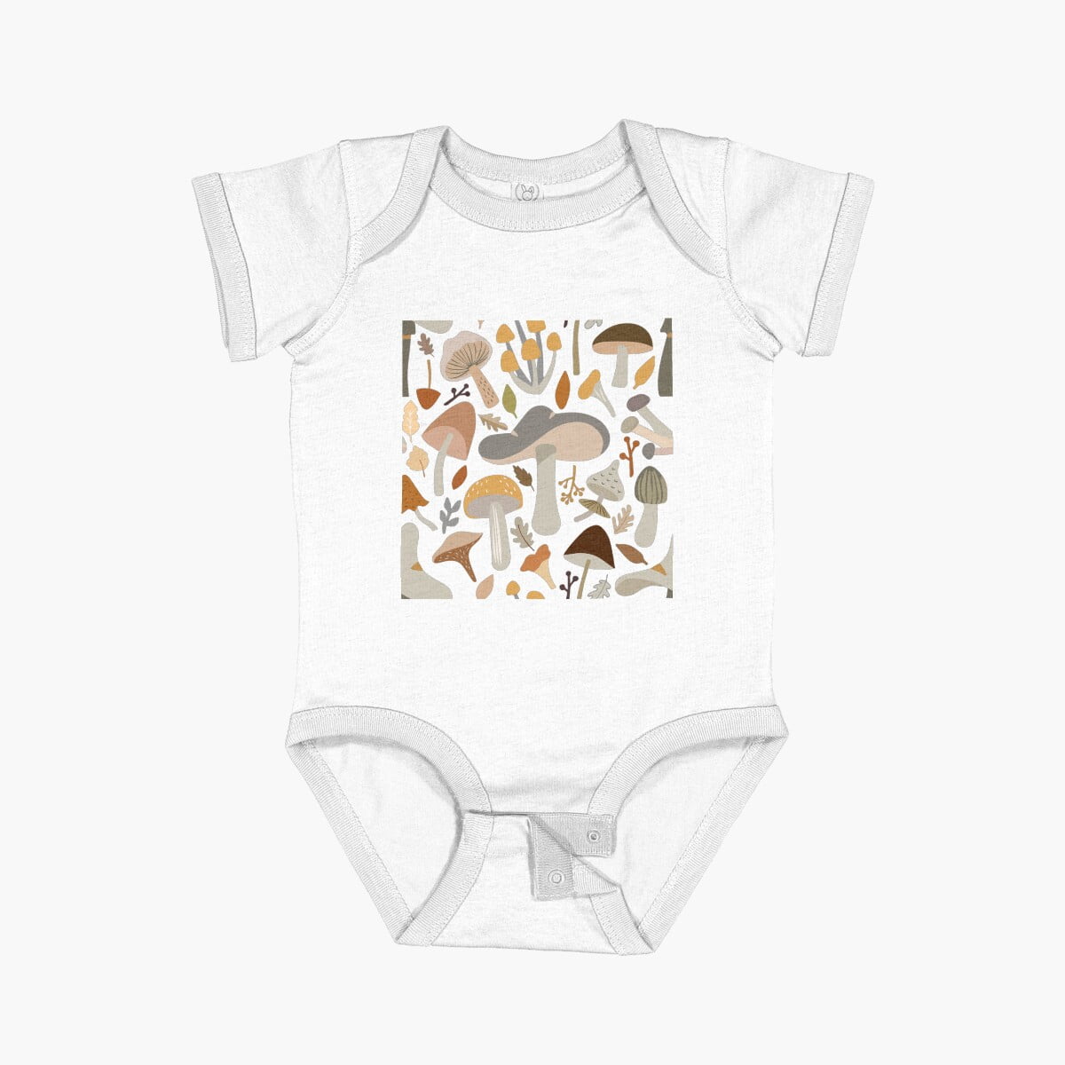 LuvlyMushrooms In Mid Century Modern Style Pattern Short Sleeve Baby ...