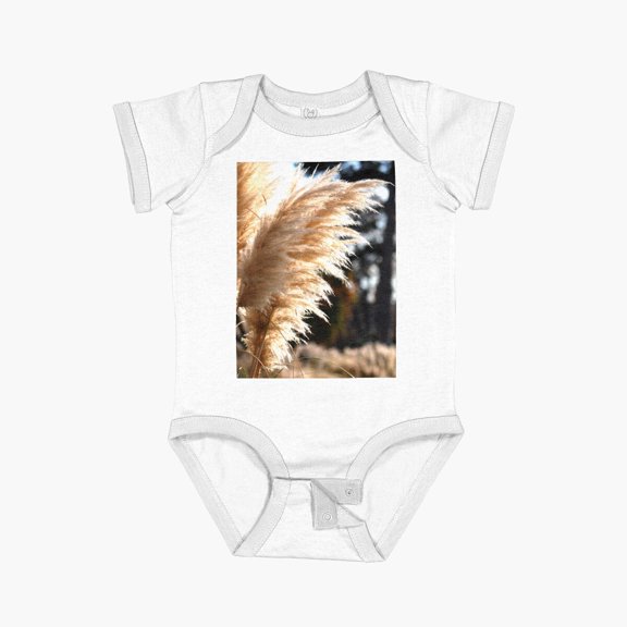 LuvlyPampas Gr Short Sleeve Baby One-Piece, New Born, Baby Shower Gift, New Parents Gift