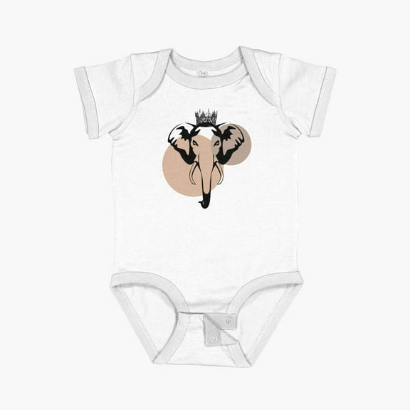LuvlyPrincess Elephant Short Sleeve Baby One-Piece, New Born, Baby Shower Gift, New Parents Gift