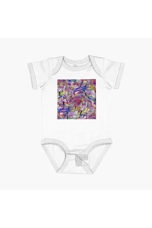 Purple Explosion Short Sleeve Baby One-Piece, New Born, Baby Shower Gift, New Parents Gift